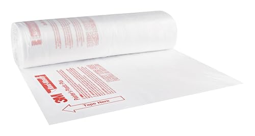 Image of 3M Hand masker Painters Plastic Plus MFB-12, 12 ft x 400 ft x .31 mil(3,65 m x 121 m x .00787 mm) | Masking Film, Protects Surface From Paint Splatters, Drips, Roller Mist or Spray, Lacquer and Solvent Resistant