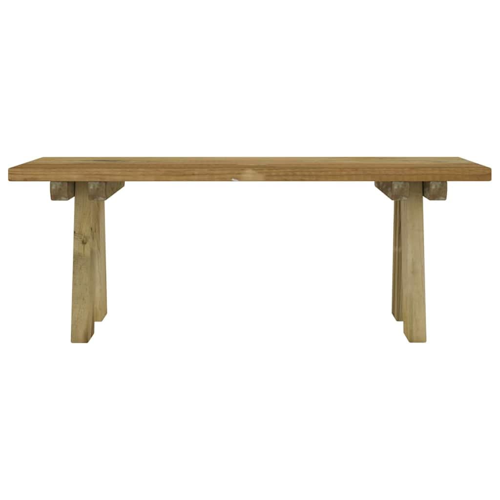 Banco de Jardín de Madera Maciza de Pino Impregnada 110 cm