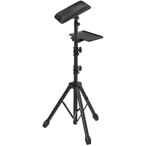 ZHOOGE Tripod Tattoo Armrest Stand with Detachable Tray for Tattoo Supplies