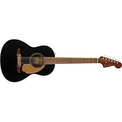 Fender Sonoran Mini – Guitare acoustique – Noire (+ housse) - Les Beatles, Paul McCartney, John Lennon, RIngo Starr, George Harrison