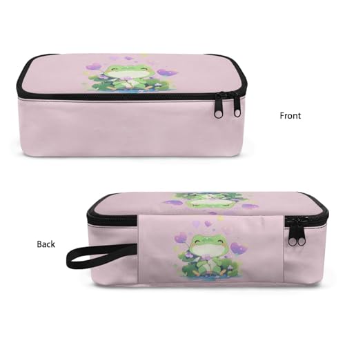 Image of Girls Pencil Case Cute Frog Pencil Pouch Large Capacity,Preschool Kids Pencil Bag for 1St 2Nd 3Rd Children Pen Box for Boys Adults Men Pencil Pouch Holder for Back to School Gifts