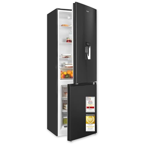 Exquisit Kühl-Gefrierkombination | 313 l Nutzinhalt, Energieklasse C, 149 kWh/Jahr, 40 dB, 4-Sterne-Gefrierfach, Schnellgefrieren, Wasserspender, LED-Beleuchtung | KGC5320-95-E-WS-040C inoxlook-az