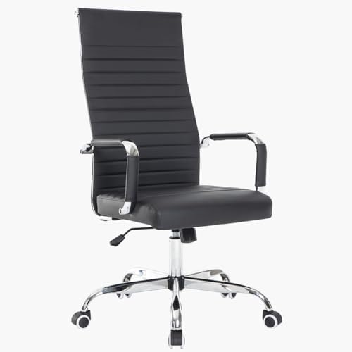 BAKAJI Sedia da Ufficio in Pelle Ergonomica con Schienale Alto e ...