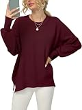Winter Trendy Low Crewneck Batwing Cute Sweaters for Women Elegant Coldproof Cropped Ribbed Knit Ove