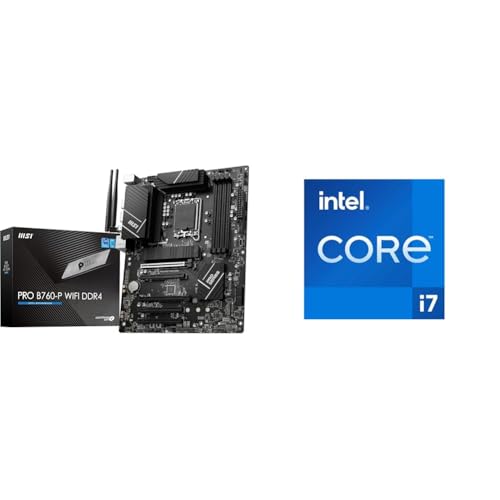 MSI Pro B760-P WiFi DDR4 Placa Base + Intel® Core™ i7-14700KF procesador para Equipos de sobremesa 20 Cores