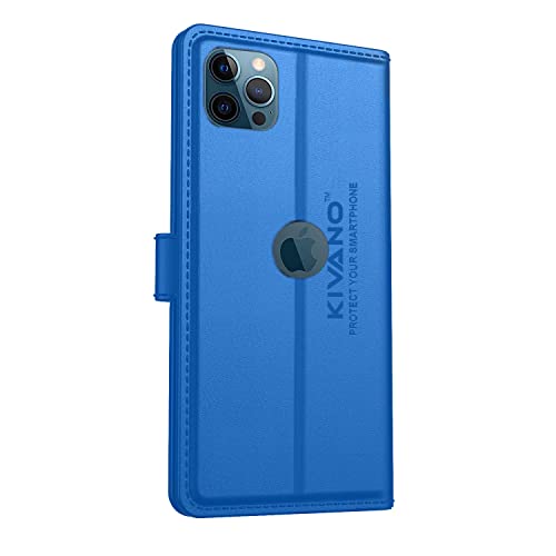 Image of KIVANO Compatible with Apple iPhone 12 Pro Max Flip Cover | Leather Finish | Inside Pockets & Inbuilt Stand | Shockproof Wallet Style Magnetic Closure Back Cover Case