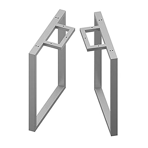 GEREP 2×Tischgestell Kufengestell Tischkufen, DIY Esstisch, Schreibtisch, Couchtisch, Bank, Einfache Montage/Silber / W40×H70cm