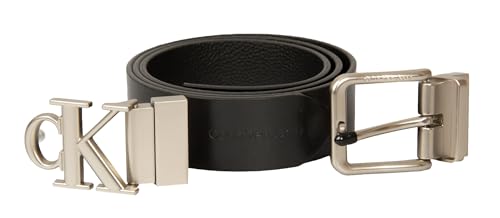 Calvin Klein CK JEANS men's belt with two buckles, shortenable and reversible, gift box item ZM0ZM025283