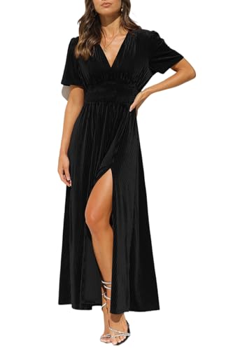 Image of Maxigerui Women's Velvet Maxi Dress Formal Dresses for Wedding Guest Dress