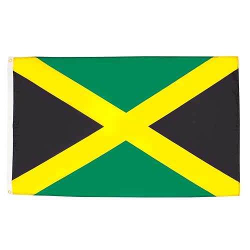 AZ FLAG - Jamaica Flag - 2x3 Ft - 100D Polyester Jamaican Banner with Two Metal Grommets - Fade Resistant - Vivid Colors - 2' x 3' Feet - 90x60 Cm