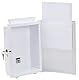HAN Sammelbox IMAGE’IN mit transparenter abschließbarer Tür und auswechselbarem Motiv, Wahlurne, Spendenbox, Losbox, Aktionsbox - zur Wandmontage oder freistehend mit Standfüßen, 4102-12, weiß