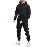 Chandal Hombre Completo Chandal Completo Hombre Futbol Hoodie Capucha Gym Conjunto Otoño Sweatshirt Barato 2#Negro M