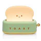 LOUHH Toaster Lamp, Cute Desk Decor Lamp -Toast Light with Dimmable Light and Timer Settings for Bir