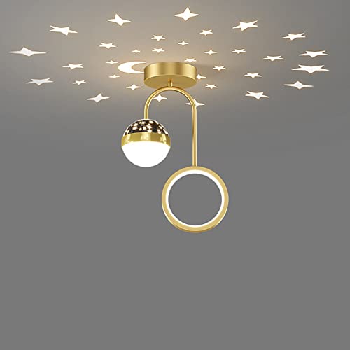 Lustre de porche moderne et veilleuse de plafond à gradation avec télécommande