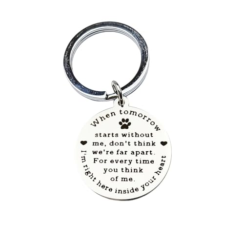 RFTWXHPN Pet Memorial Gifts Keychain for Dogs Cats Sympathy Gift