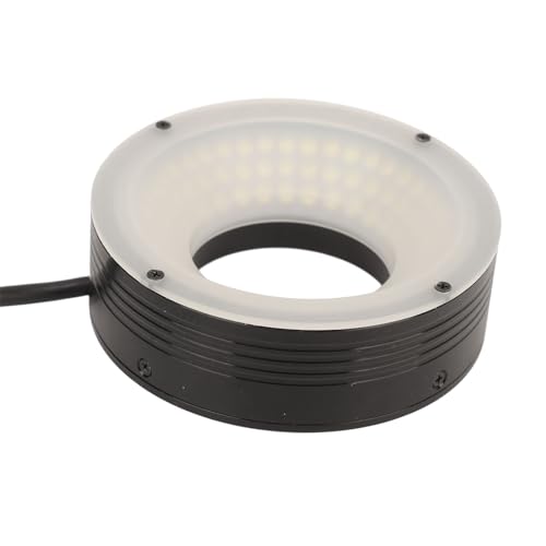 Iluminador de Luz de Anillo LED, Fuente de Cámara de Microscopio de Dos Pines de 24 V, Luz de Microscopio de Anillo LED de Uso Universal, Lámpara de Anillo de Cámara de