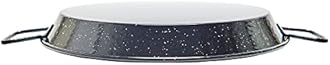La Ideal Enamelled Steel Paella Pan, Black, 36 cm