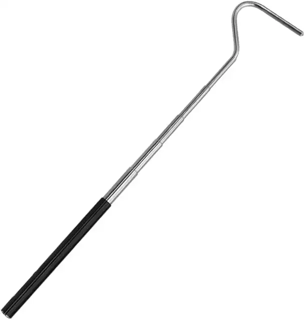27" Stainless Steel Snake Hook - Retractable Reptile Handling Tool