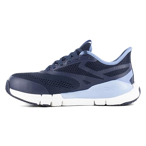 Reebok Reebok Work Women's Flex Trainer Work with Elevated Ease On/Off Navy and Sky Blue Composite Toe Shoe