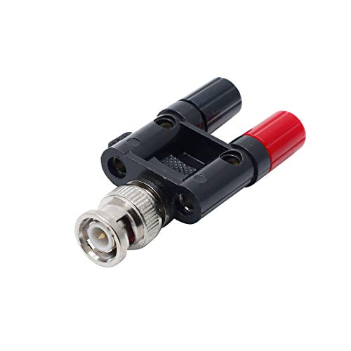 Adaptador BNC macho a doble banana hembra 4mm x5 miniatura 3
