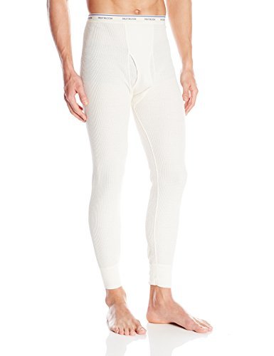 Fruit of the Loom Men's Classics Midweight Waffle Thermal Underwear Bottoms (1 & 2 Packs), Natural, X-Large