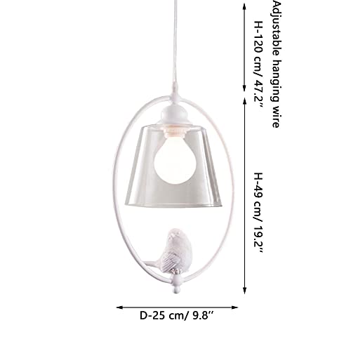 Pendentif léger de cuisine îlot suspendu en verre Edison E26 E27