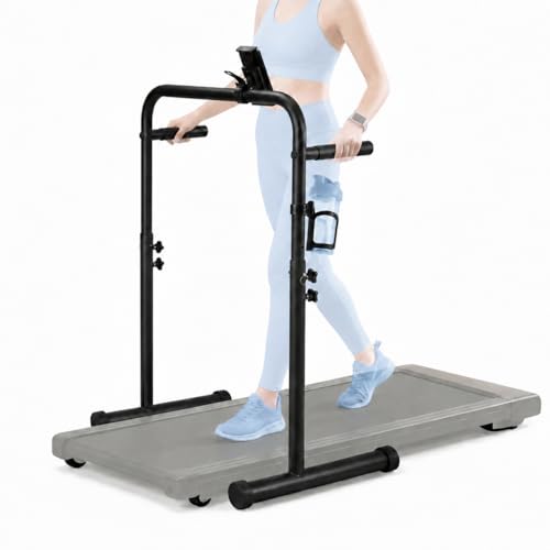 Yuntrove Walking Pad Handle Bar Only Treadmill Handlebar for Walking Pad with Phone & Water Bottle Holder Adjustable Handrail Height Heavy-Duty Steel (39-41 Inch with Extra Handles)
