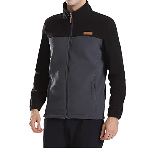 Veste polaire chaude pour homme SaoBiiu en gris taille XL style bomber