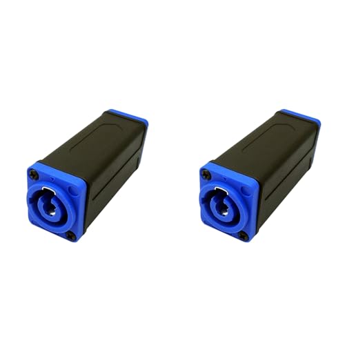 Wsikafxn 2X LED PowerCon AC �J�v���[ �A�_�v�^�[ �G�N�X�e���_�[ �R�l�N�^�[ ���i���X�s�R�� �p�l�� �}�E���g �X�g���[�g �A�_�v�^�[ �u���[ - �u���[