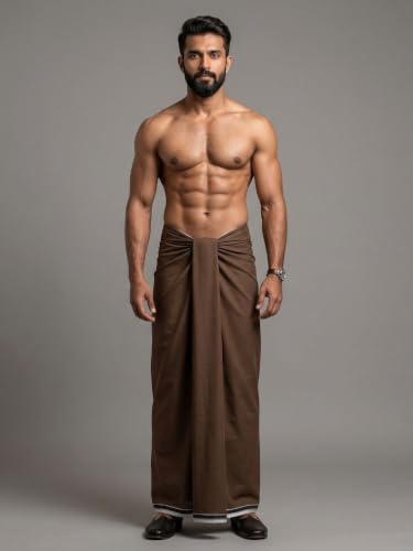 Image of Men's Cotton Lungi | Soft Breathable Wrap Around Lungi | Comfortable Daily & Home Wear for Men