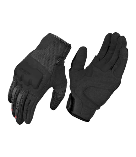 Image of Rynox Urban Pro 2 Gloves - Cuff Length Motorcycle Riding Gloves | Impact Protection | Scaphoid Protection | Abrasion Resistance - All Black, Small