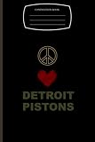detroit pistons 1989 nba finals  Detroit Pistons: Peace Love Detroit Pistons Notebook & Journal  Fan Essential  Composition Notebook & Logbook College Ruled 6x9 110 page Logbook