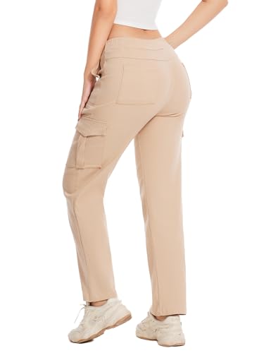 C.O.Z.Y Cargo Pants for Women High Waisted Stretchy Pull On Pants with Pockets3