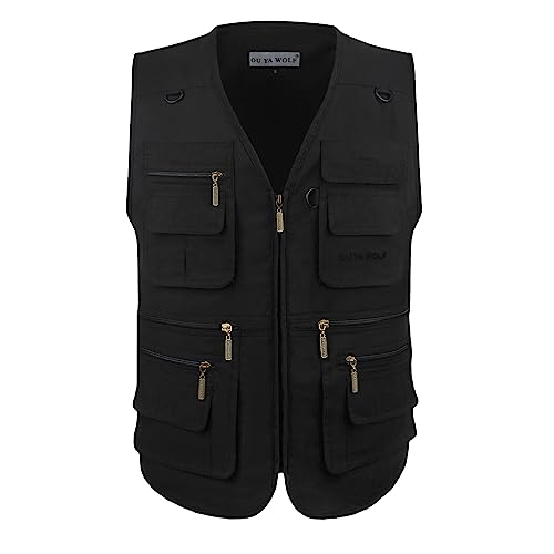 Image of Men's Lightweight Utility Casual Travel Fishing Safari Multi Pocket Outdoor Vest