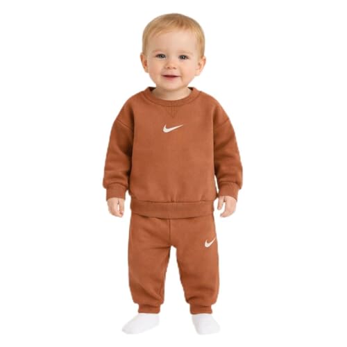 Nike Nkn Essential Fleece Crew Set Blender, Multicolore, 6 Mois Mixte Enfant