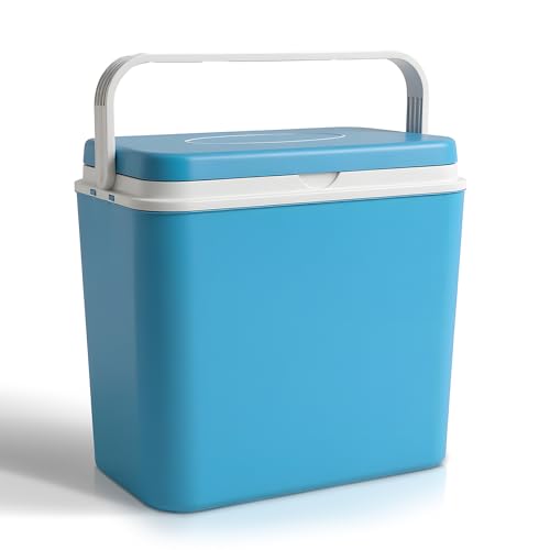 Tanness 24L Cool Box – Compact Insulated Ice Cooler Box for Hot or Cold Food and Drinks – Portable Ice Cooler for Camping, Picnics, Festivals, Travel, Beach, BBQs & Outdoor Adventures