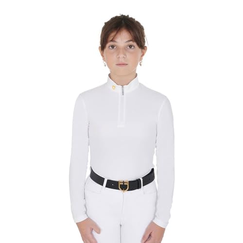 Equestro Warm Junior Long Sleeve Polo 8 Years