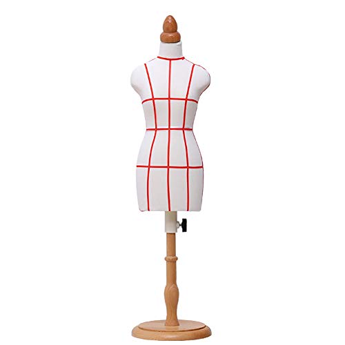 Hyl Maniqui Costura Mini modistas maniquí Famale, Sastre maniquíes de la muñeca la Forma del Vestido de Pantalla Dollhouse Accesorios Decoración, Altura Ajustable