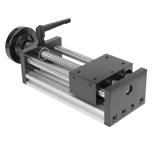 GMSLuu 100 mm/150 mm/250 mm Manual Sliding Table Linear Rail Guide,Dual Optical Axis Manual Sliding Table Linear Rail Guide Linear Guide Slide Table (100 mm)