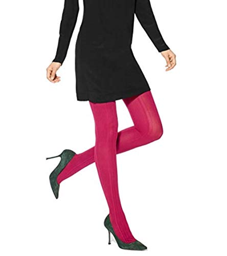 Hue 16776 Variegated Tights w/Ontrol top Dark Rose