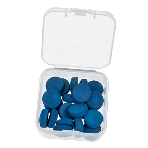 GRIRIW 20Pcs Billiard Tips Replacements Durable Pool Tips for Easy Installation and Enhanced Control for Billiard and Snooker Use with Storage Box
