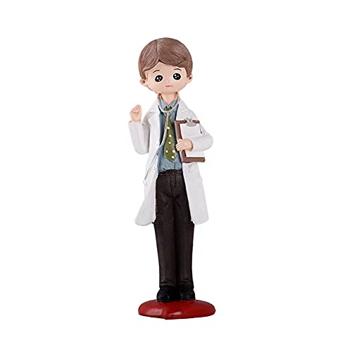 LYEAA Figura de resina artificial para manualidades, médico, enfermera, oficina, escritorio (doctores)