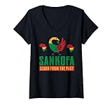 Photo Gallery donna impara da sankofa bird black history month african adinkra maglietta con collo a v Photo Gallery donna impara da sankofa bird black history month african adinkra maglietta con collo a v