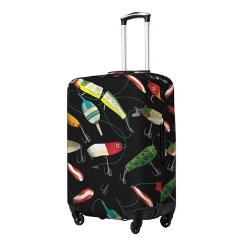 Fishing Lure Print Luggage Suitcase Covers Elastic Washable Luggage Protector Luggage Covers For Suitcase2