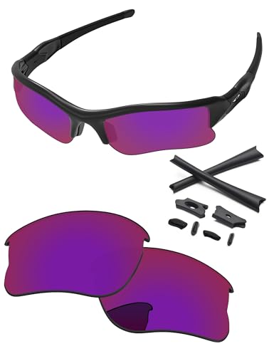Image of Replacement Lenses & Rubber Kits for Oakley Flak Jacket XLJ OO9009 63mm - Precision Fit, UV Block, Impact Resistant
