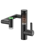 Lefton Rotatable Bathroom Faucet with Built-in Filter, Single Hole Sink Faucet with Temperature Display in Fahrenheit, 2 Water Modes, NSF...
