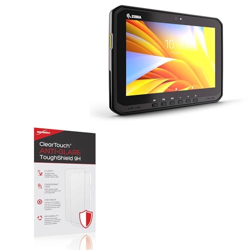 BoxWave Screen Protector Compatible with Zebra ET60 - ClearTouch Anti-Glare ToughShield 9H (2-Pack), Anti-Glare 9H Tough Flexible Film Screen Protector