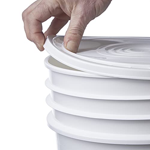 Hudson Exchange Premium 7 Gallon Bucket With Lid, Hdpe, White #TOP5