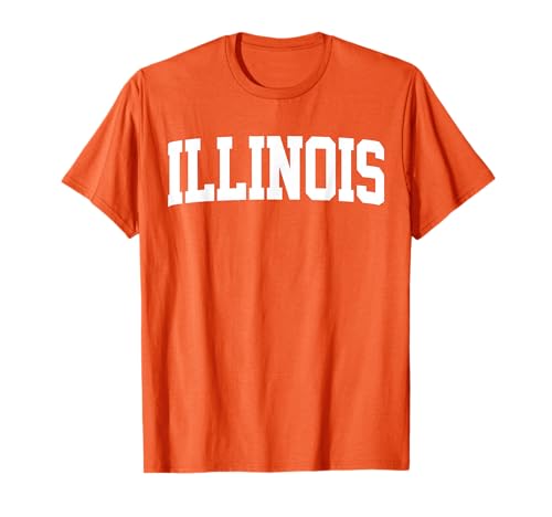 Retro Illinois Tee Vintage Illinois Orange Throwback IL T-Shirt