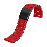 Rimmean 1 cinturino for orologio da uomo in acciaio inossidabile, rosso for orologi DZ7370 DZ7396 DZ7395 DZ4289 ​​DZ7430(RED,28mm)